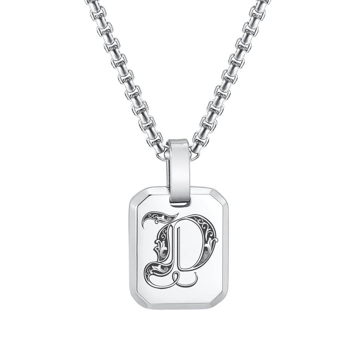 Stainless Steel Initial Letter & Blank Pendants