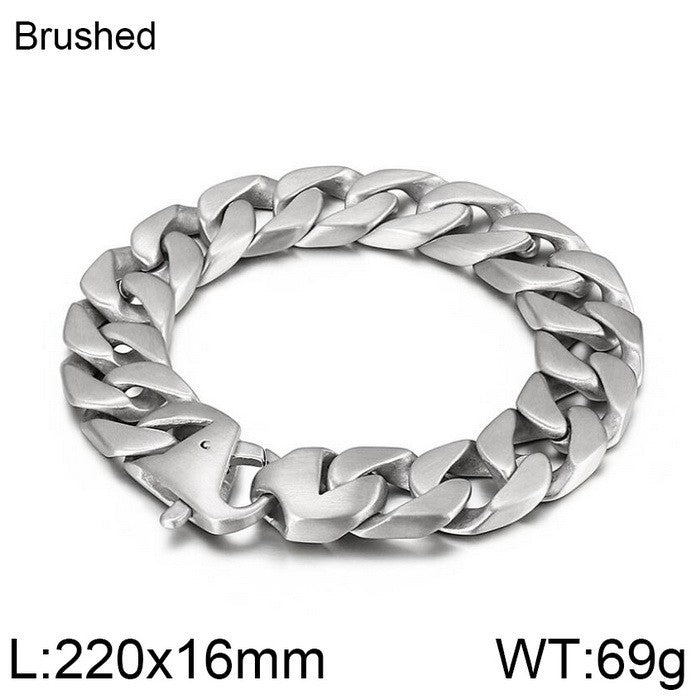Hip-Hop Minimalist Bracelet – Vacuum Electroplated Dopamine Cut-Edge Cuban Chain