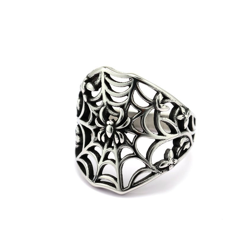Vintage Spider Stainless Steel Men's Ring