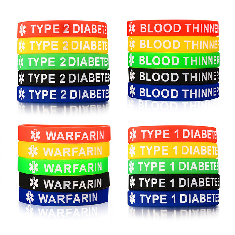 Medical Logo Men and Women Silicone Bracelet Set of 5 Colors