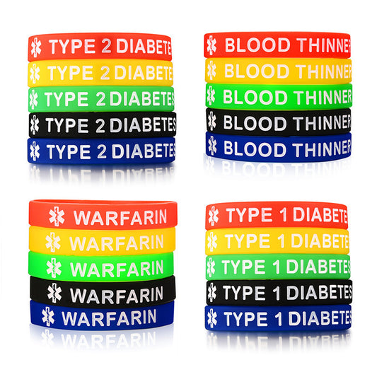Medical Logo Men and Women Silicone Bracelet Set of 5 Colors