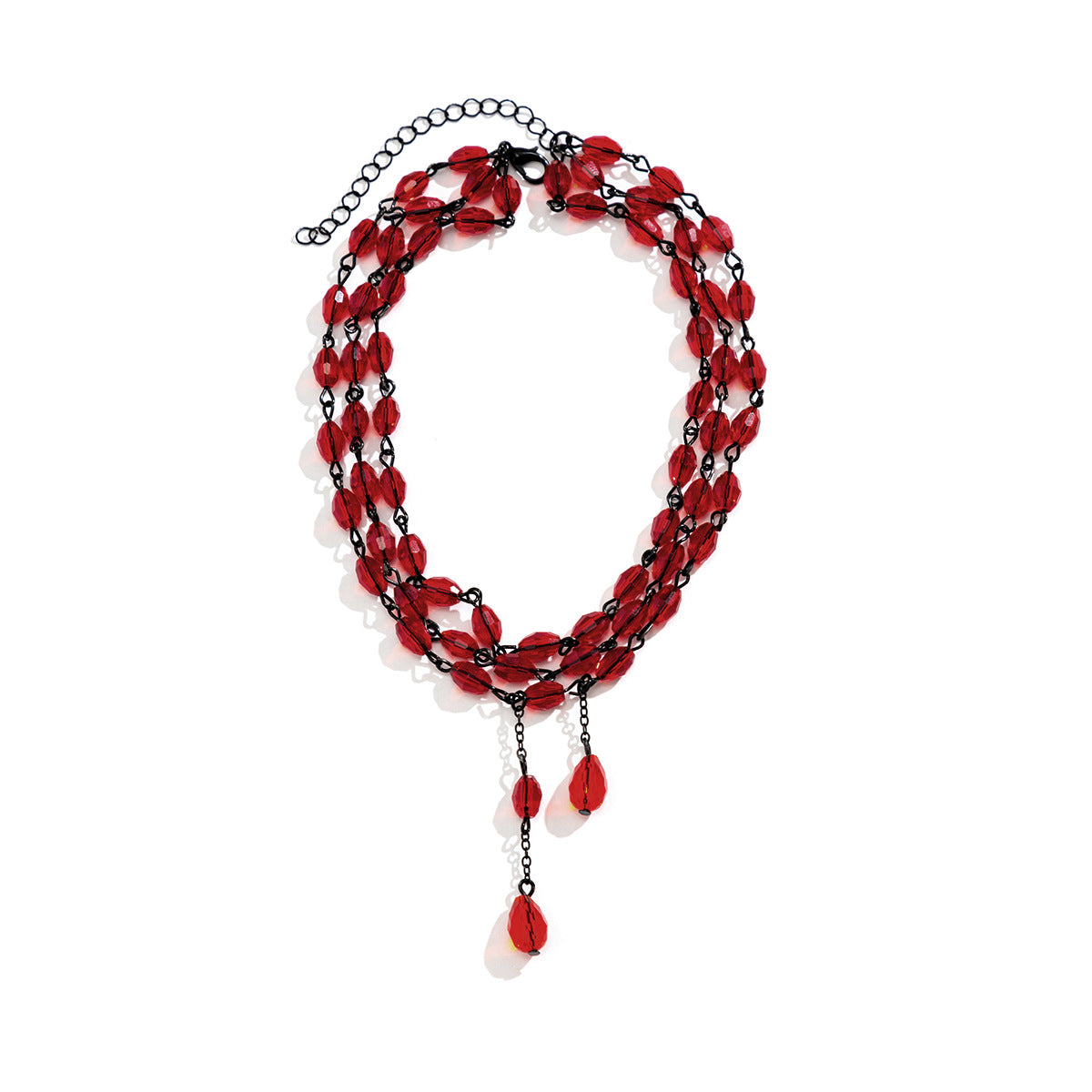 Gothic Style Multi-layer Necklace with Blood Dripping Tassels