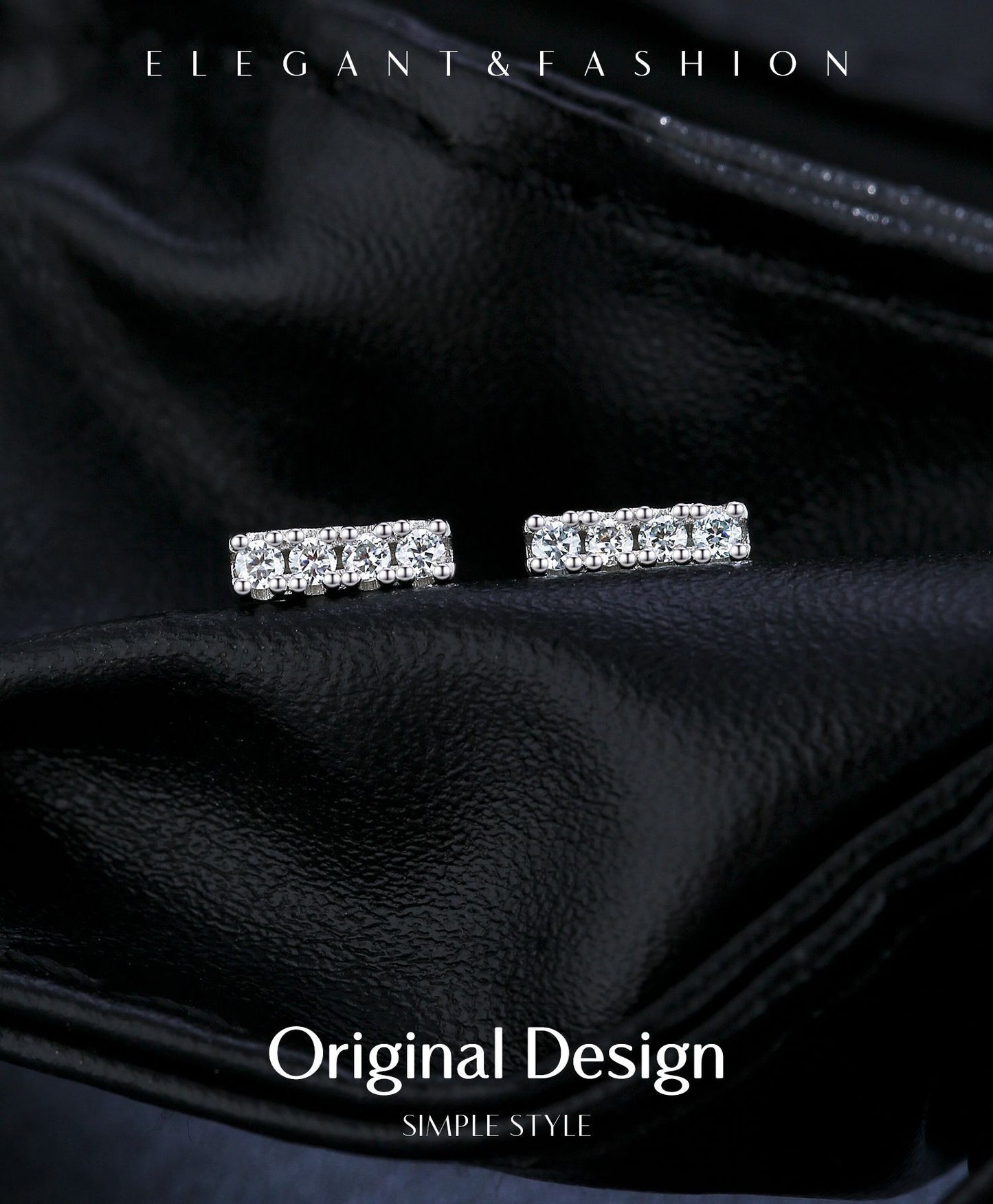 Planderful Moissanite Sparkling Earrings – Exquisite Light Luxury Design