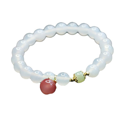 Chalcedony and Sterling Silver Fortune's Favor Bracelet