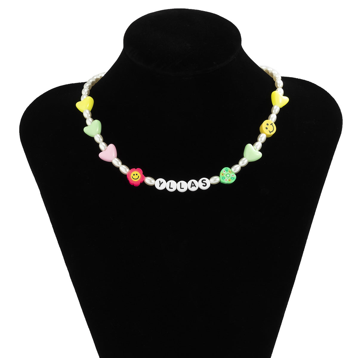 Imitation Pearl Letter Necklace Beaded Pendant By Planderful For Women Elegant Statement Vienna Verve Gift