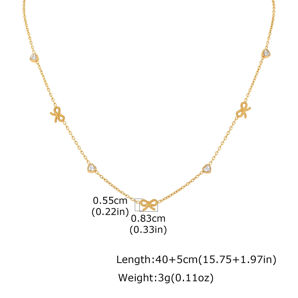 Heart Zircon Stainless Steel Bracelet for Women