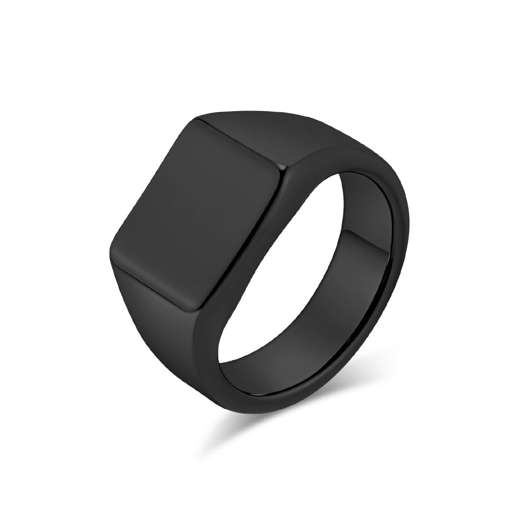 Minimalist Geometric Smooth Surface Tungsten Carbide Ring Men's Quality Tungsten Gold