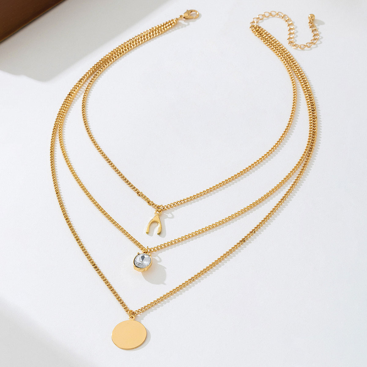 Planderful Vienna Verve Necklace – Fashionable Three Layer Metal Design