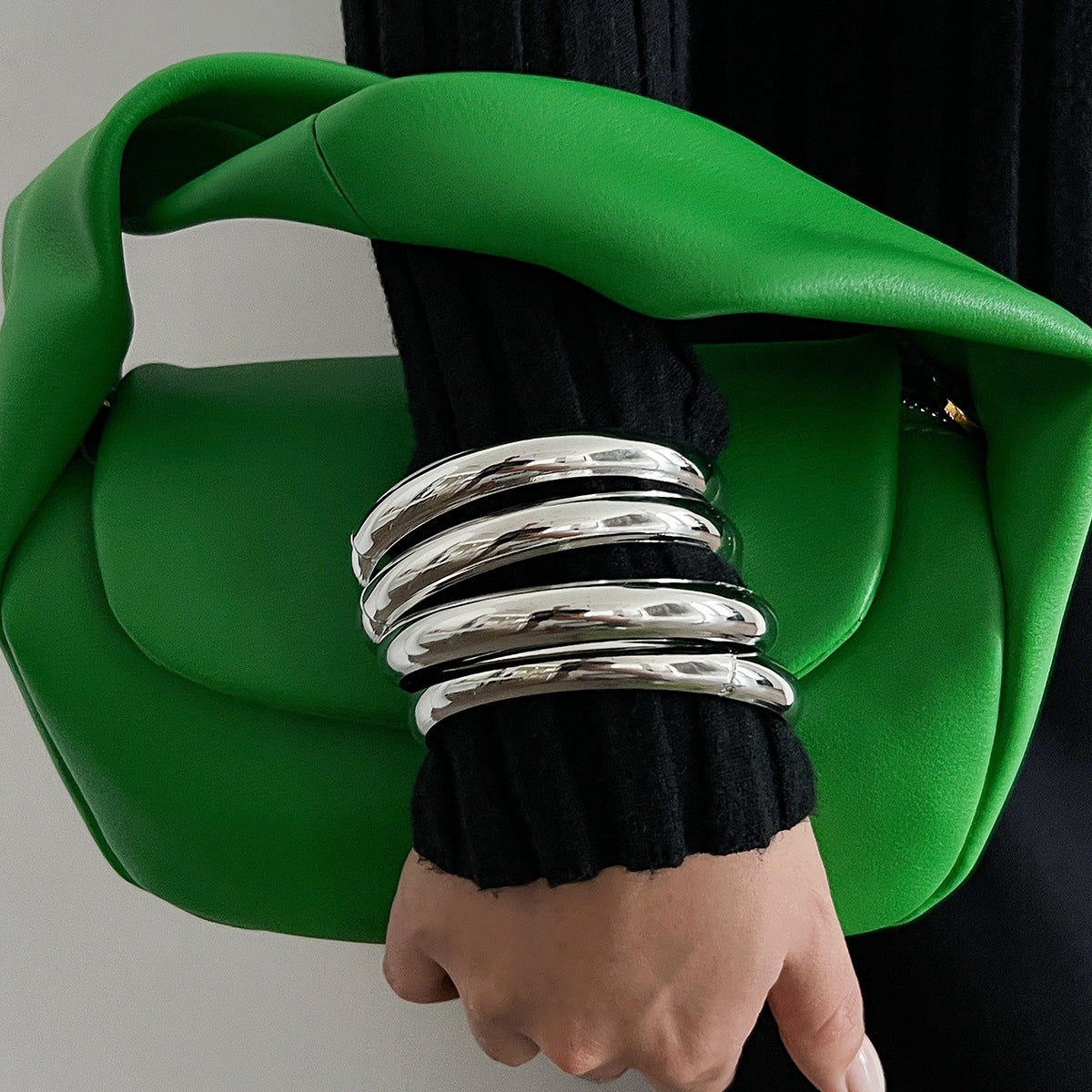 Bracelet Bracelet Retro Glossy Bracelet Set Exaggerated Snake Skin Threaded