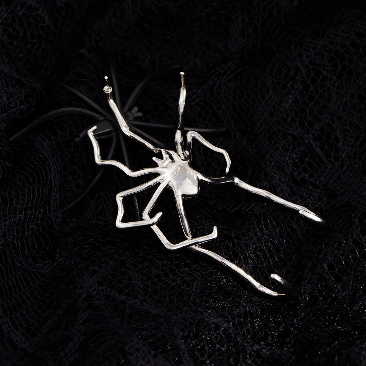 Planderful Spider Earbone Contour Stud Earrings For Women Bold Halloween Statement Vienna Verve