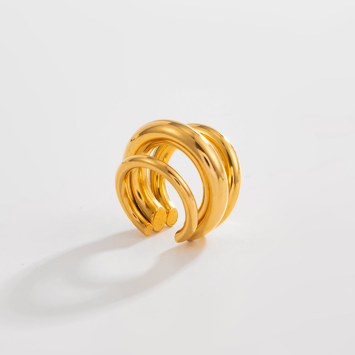 Planderful Vienna Verve Clip On Earrings Non Piercing Light Sensitive Geometric Ring Statement For Fashion Fans