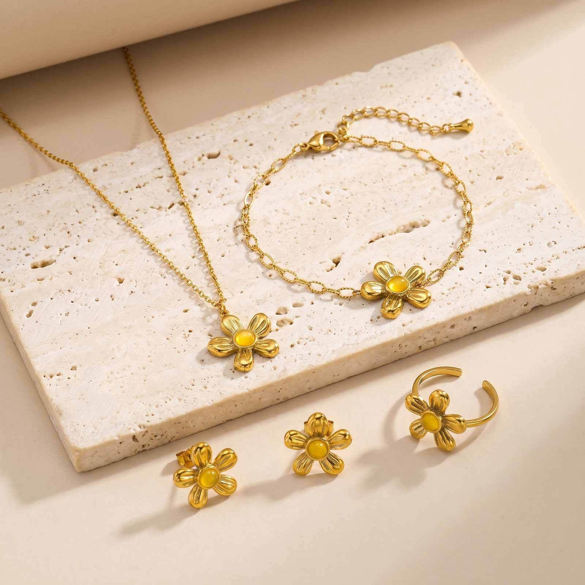 Floral Jewelry Collection — Ring, Bracelet, Earrings or Necklace
