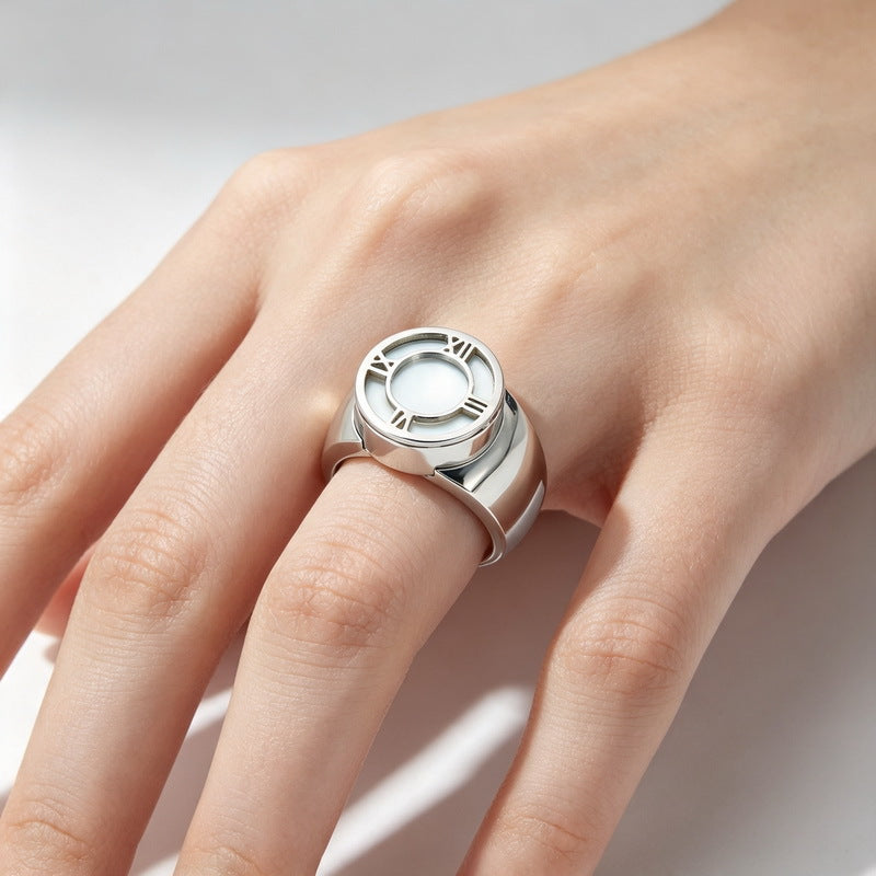 Fatima Hand Hollow Fritillary Bottom Wide Edition Ring Tree Of Life Roman Scale