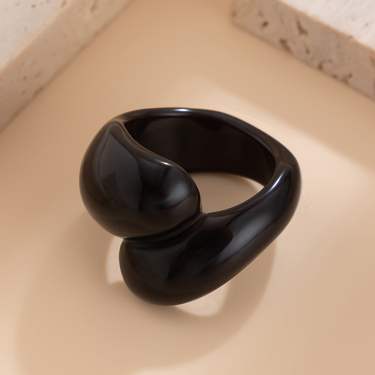 Planderful Water Drop Hug Ring Vienna Verve Transparent Geometric Statement Ring For Women