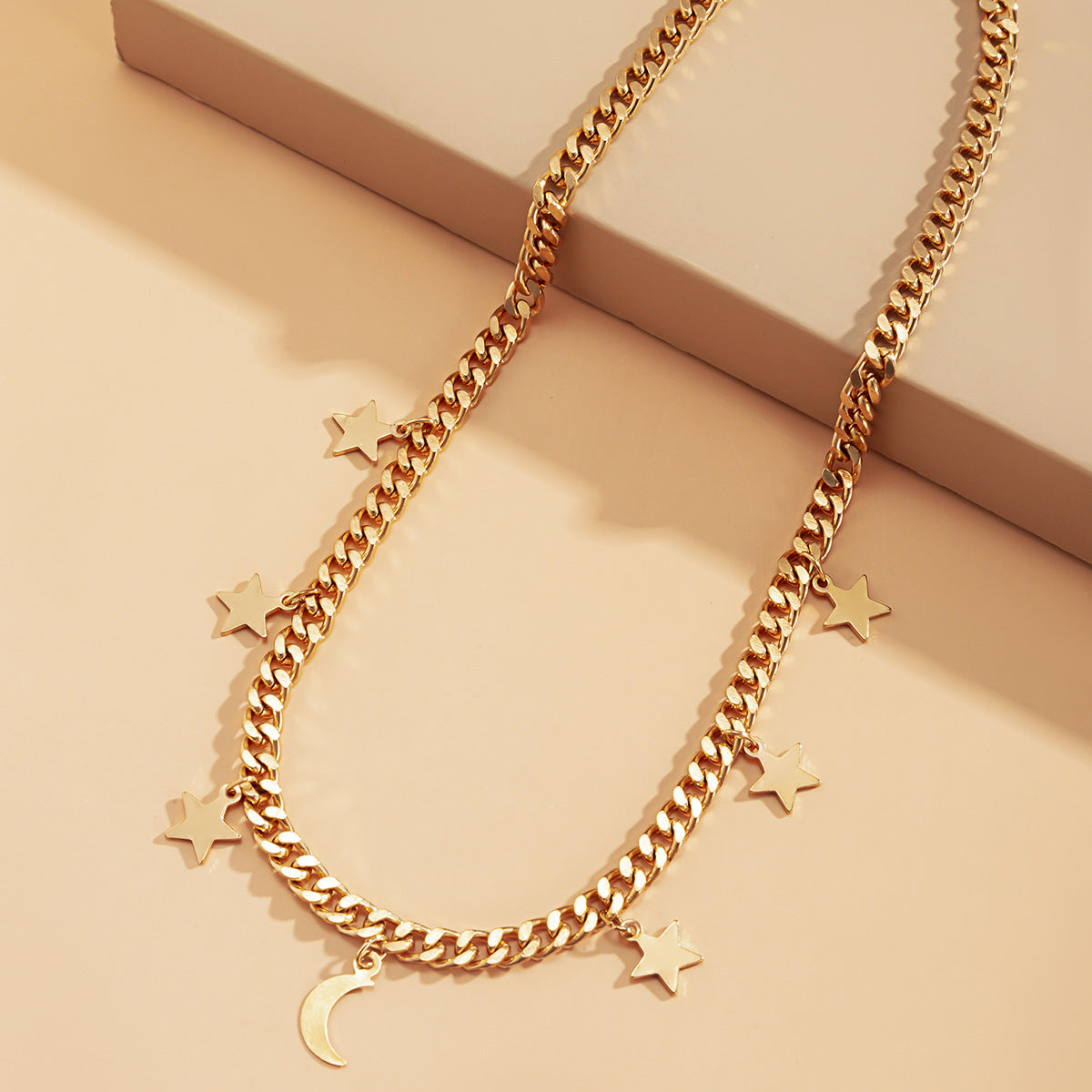 Star Moon Fringe Necklace From Planderful Vienna Verve For Women Versatile Chain Jewelry Statement Pendant