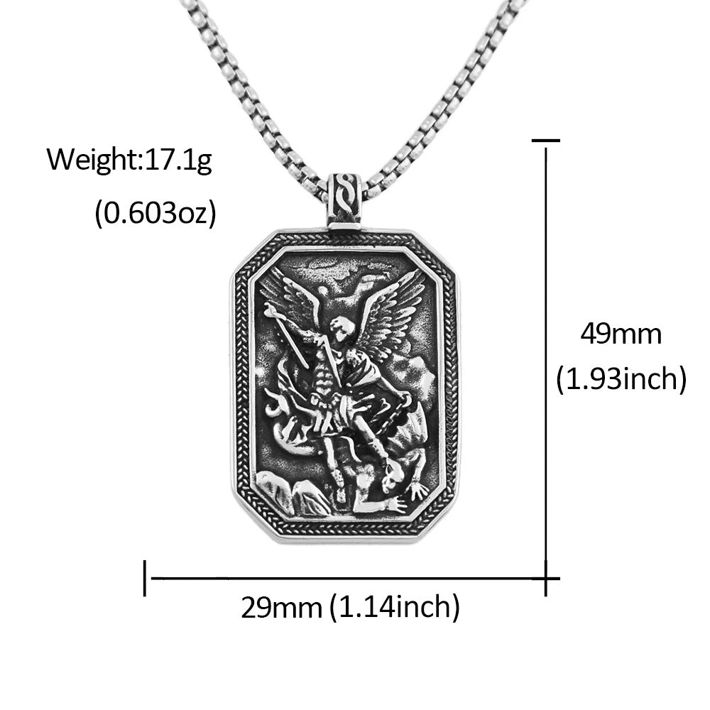 1. Planderful Guardian Angel Pendant Necklace Stainless Steel Unisex Gift for Women and Men