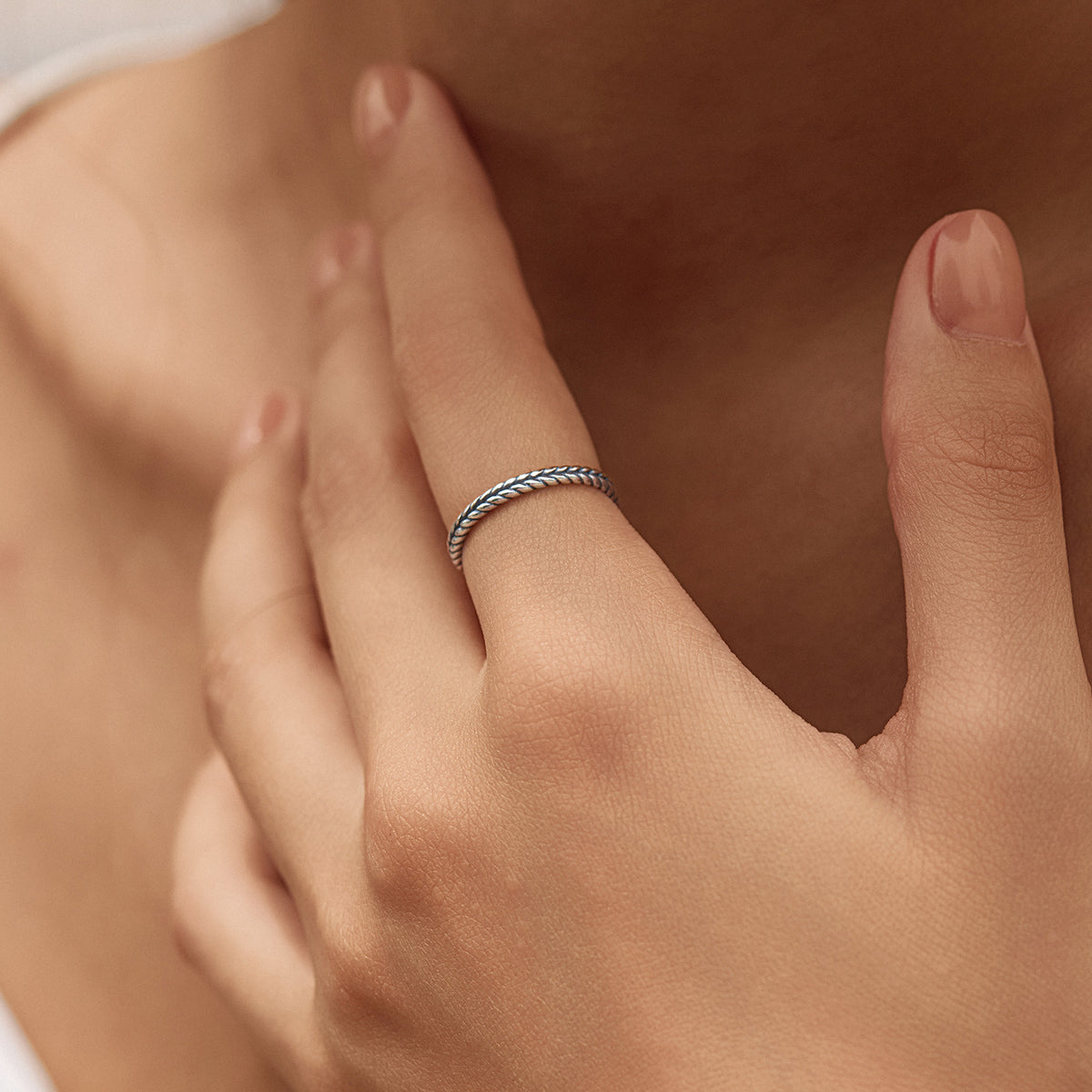 925 Sterling Silver Wheat Ear Ring