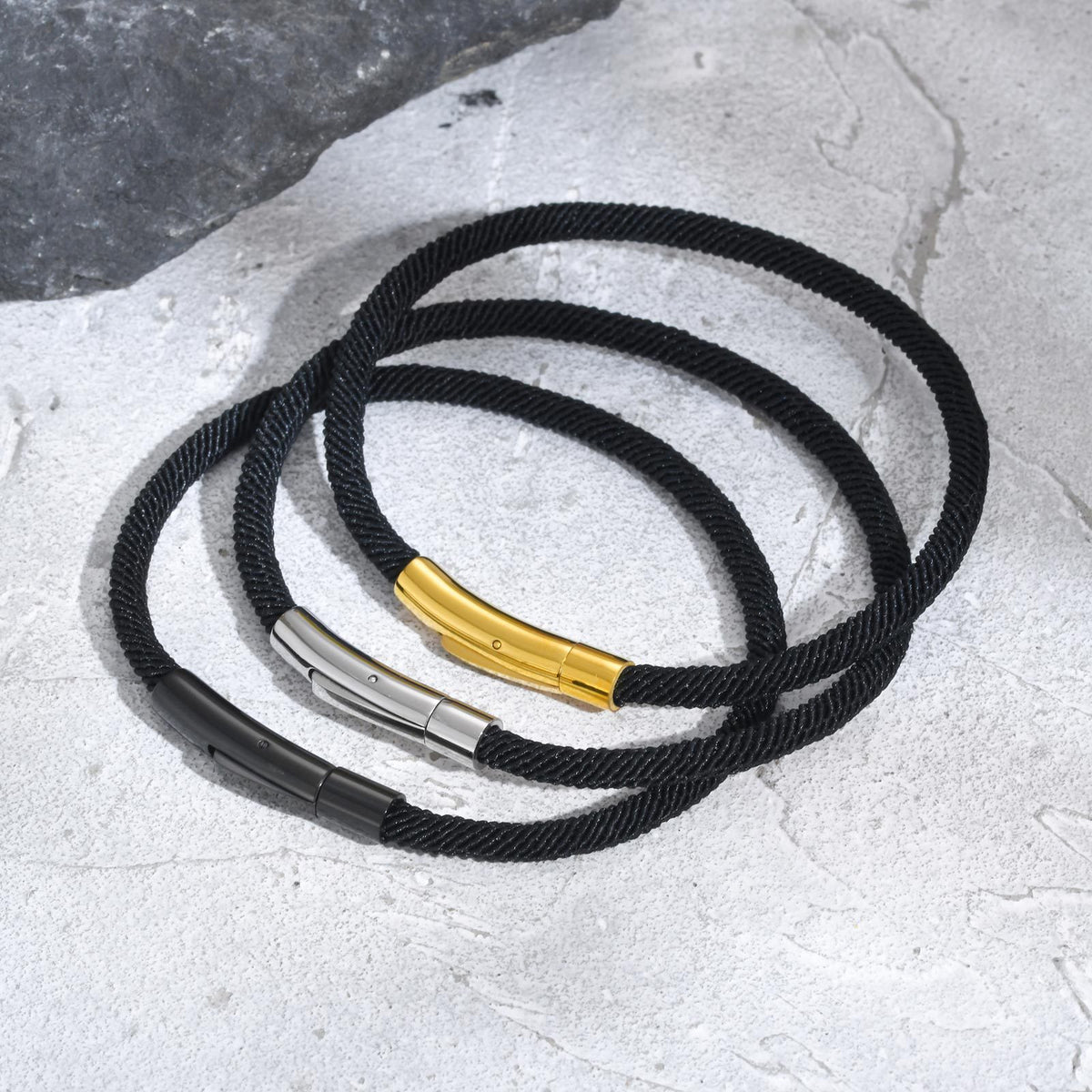 Europe America Milan Rope Stainless Steel Bracelet for Men