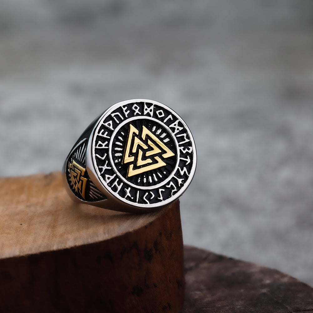 European and American Retro Style Men's Celtic Knot Ring