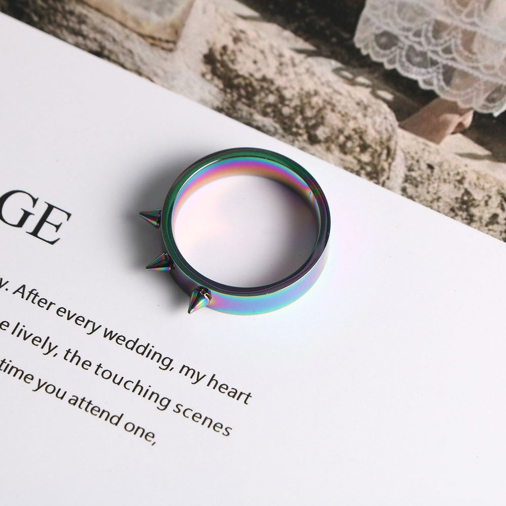 Stainless Steel Ring – Colorful Self-Defense Ring – Piercing Ring.