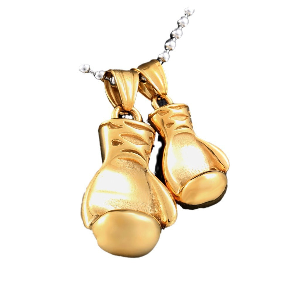 Stylish Titanium Steel Men's Pendant - Personalized Gloves Design for Modern Fashion