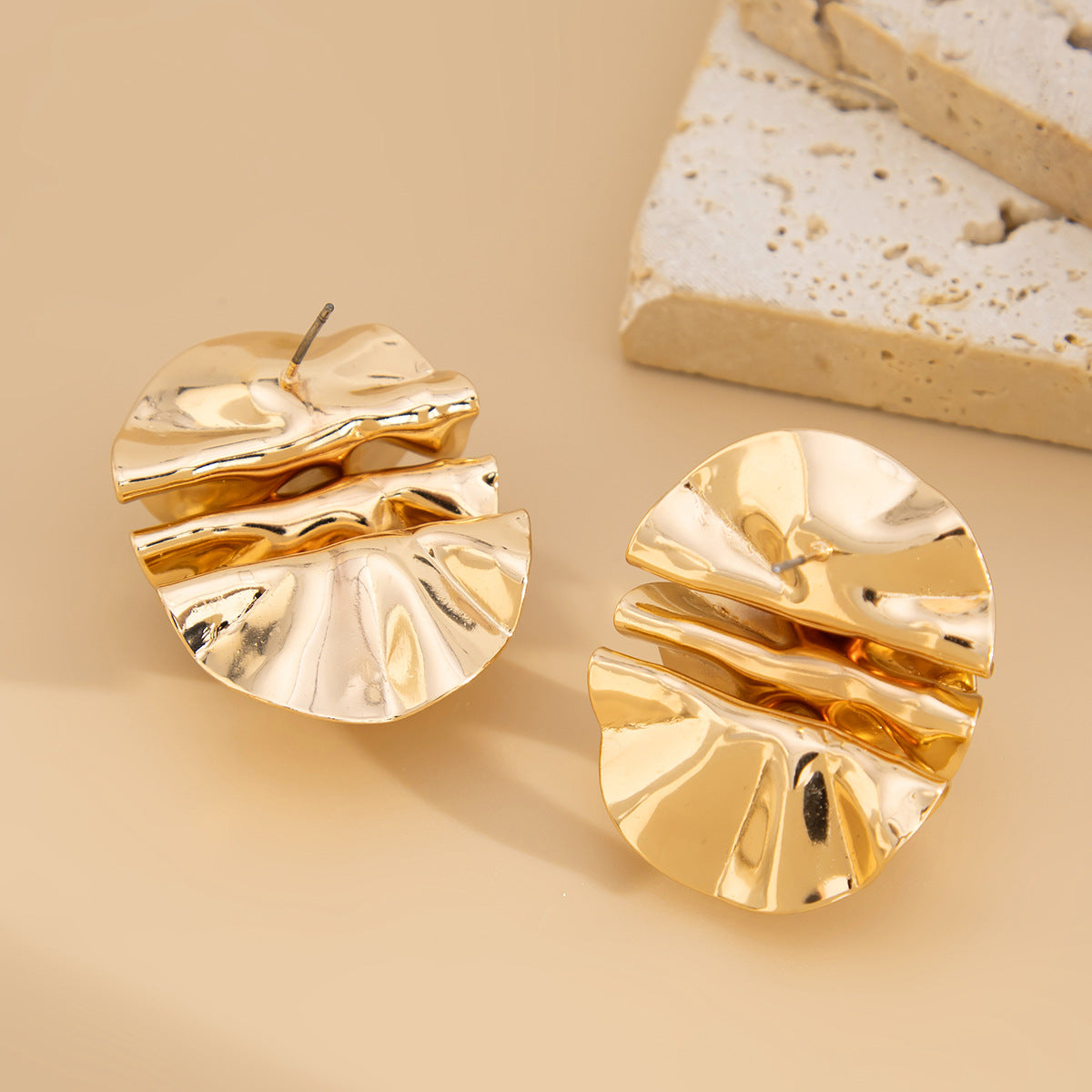 Planderful Vienna Verve Earrings – Elegant Fold Design