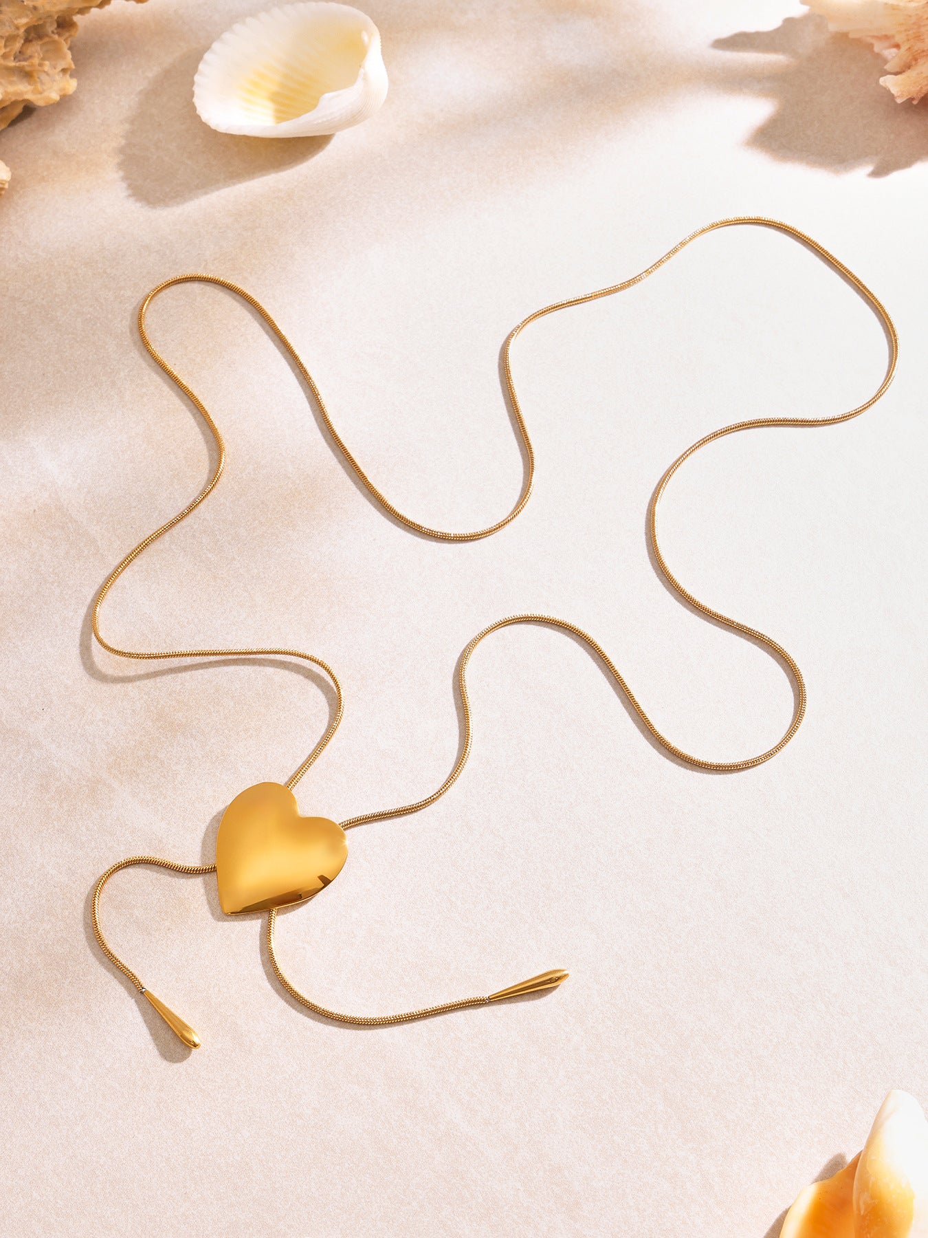 Planderful 18K Gold Plated Snake Chain Necklace Unisex Trend