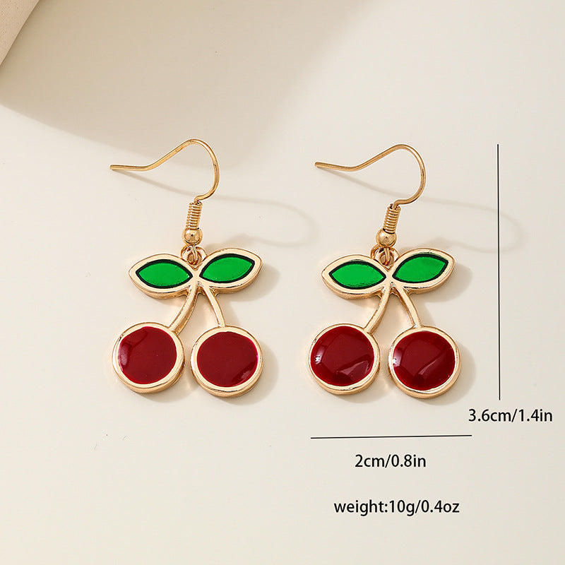 Planderful Vienna Verve Earrings – Fun And Stylish Metal Cherry Design
