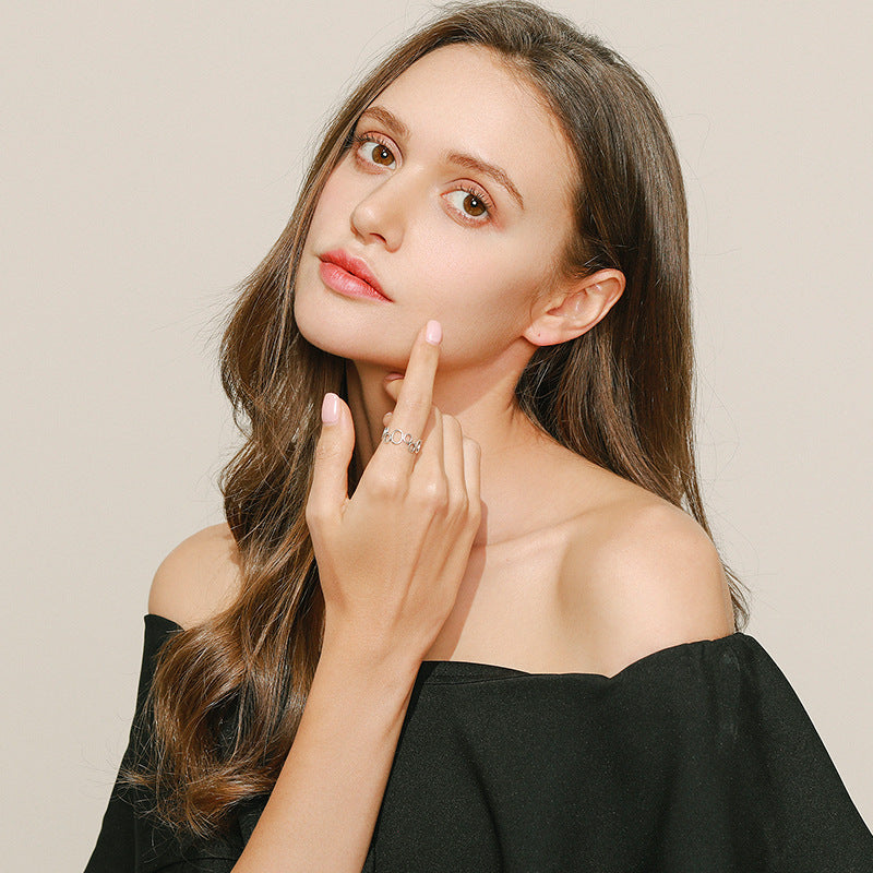 Everyday Genie Sterling Silver Niche Design Circle Ring for Women, Size 5-9