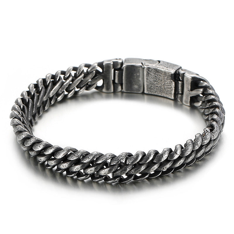 Mesh Stainless Steel Buckle Men's Bracelet