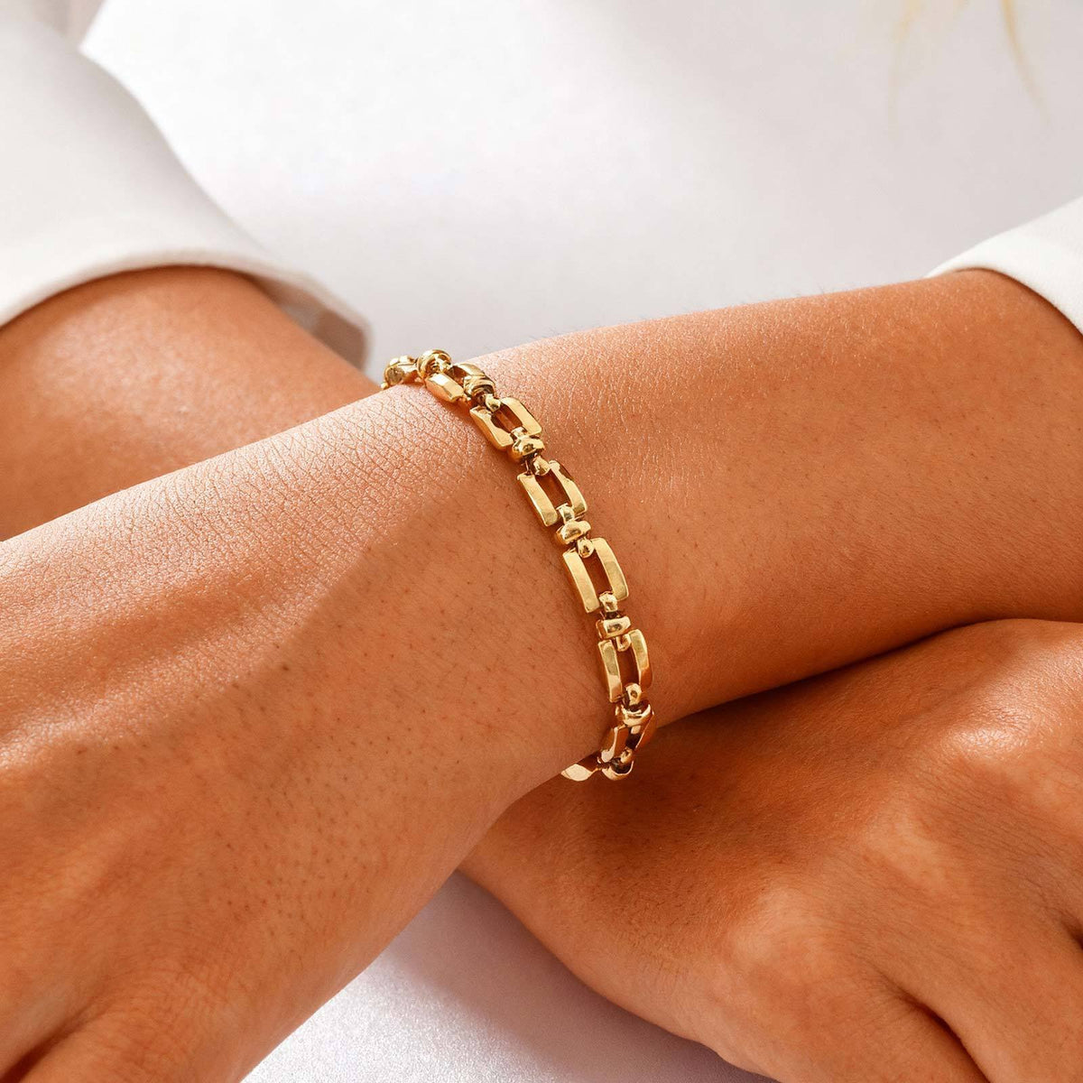 Trendy Shape Handmade Chain Stainless Steel Bracelet Unisex