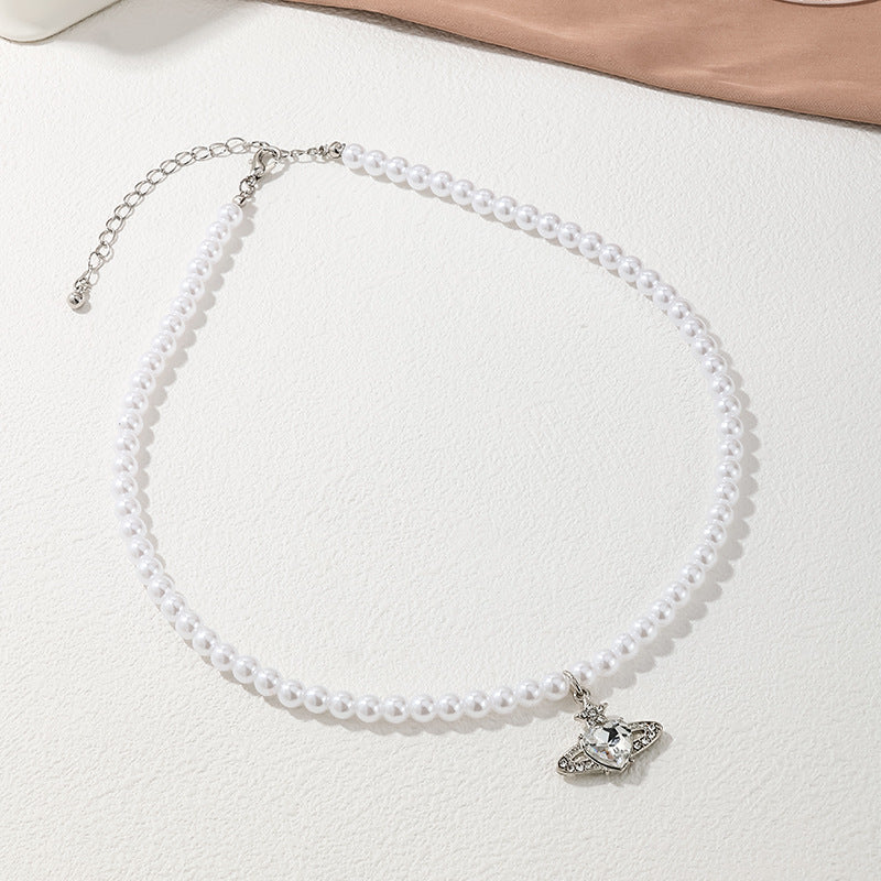 Retro Pearl Planet Necklace from Vienna Verve Collection