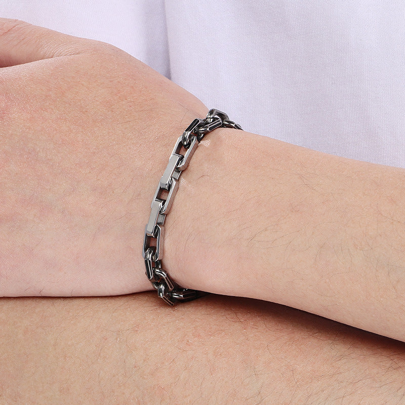 Planderful Personalized Men's Titanium Steel Bracelet