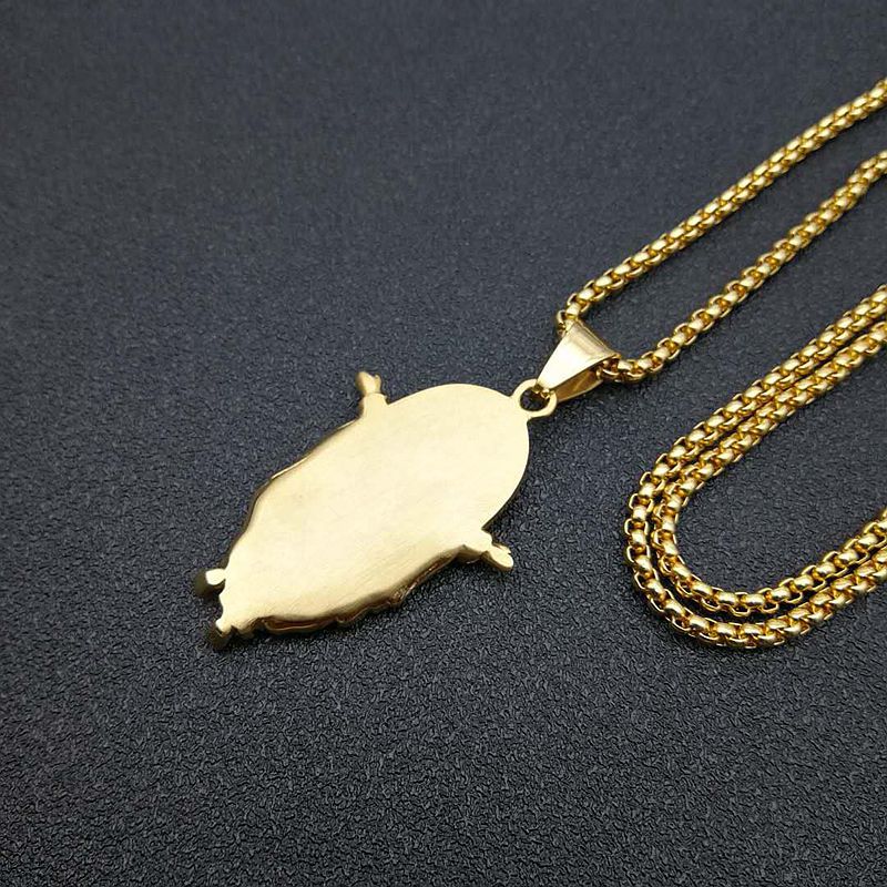 Planderful Stainless Steel Gold Plated Jesus Pendant Necklace with Zircon Elegant Christian Jewelry for Believers