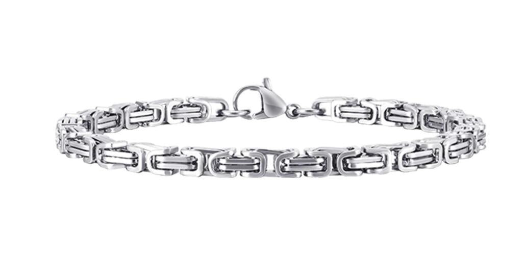 Square Byzantine Gold Foreign Stainless Steel Bracelet for Men