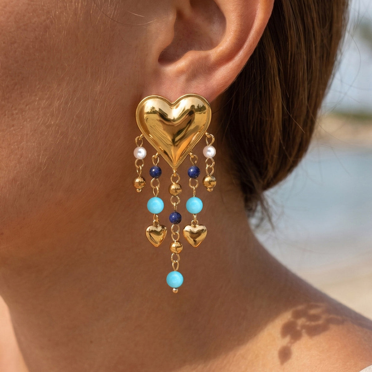 Stainless Steel Heart Earrings