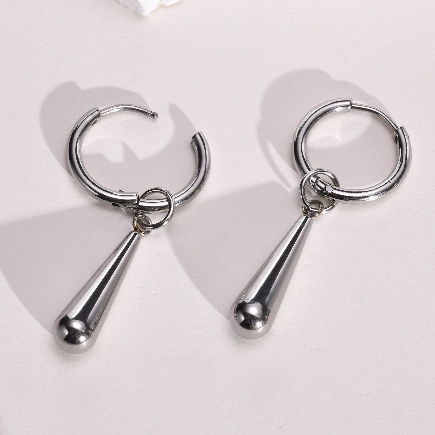 Titanium Steel Earrings Gold Water Drop Women Fashion Accessories