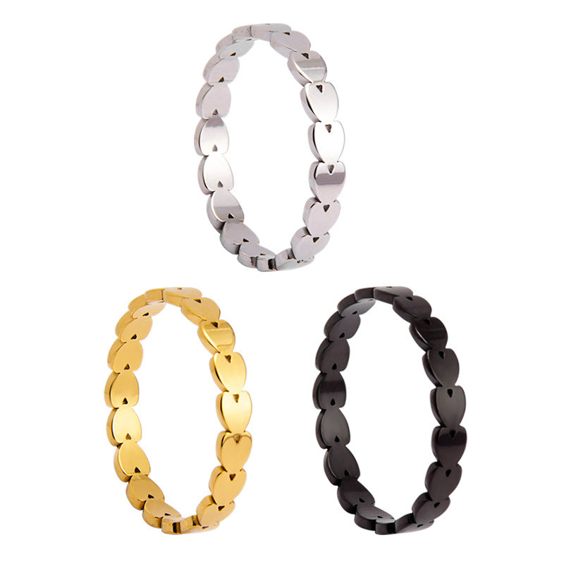 Infinite Love Titanium Steel Valentine's Day Couple Rings - Japanese Korean Style