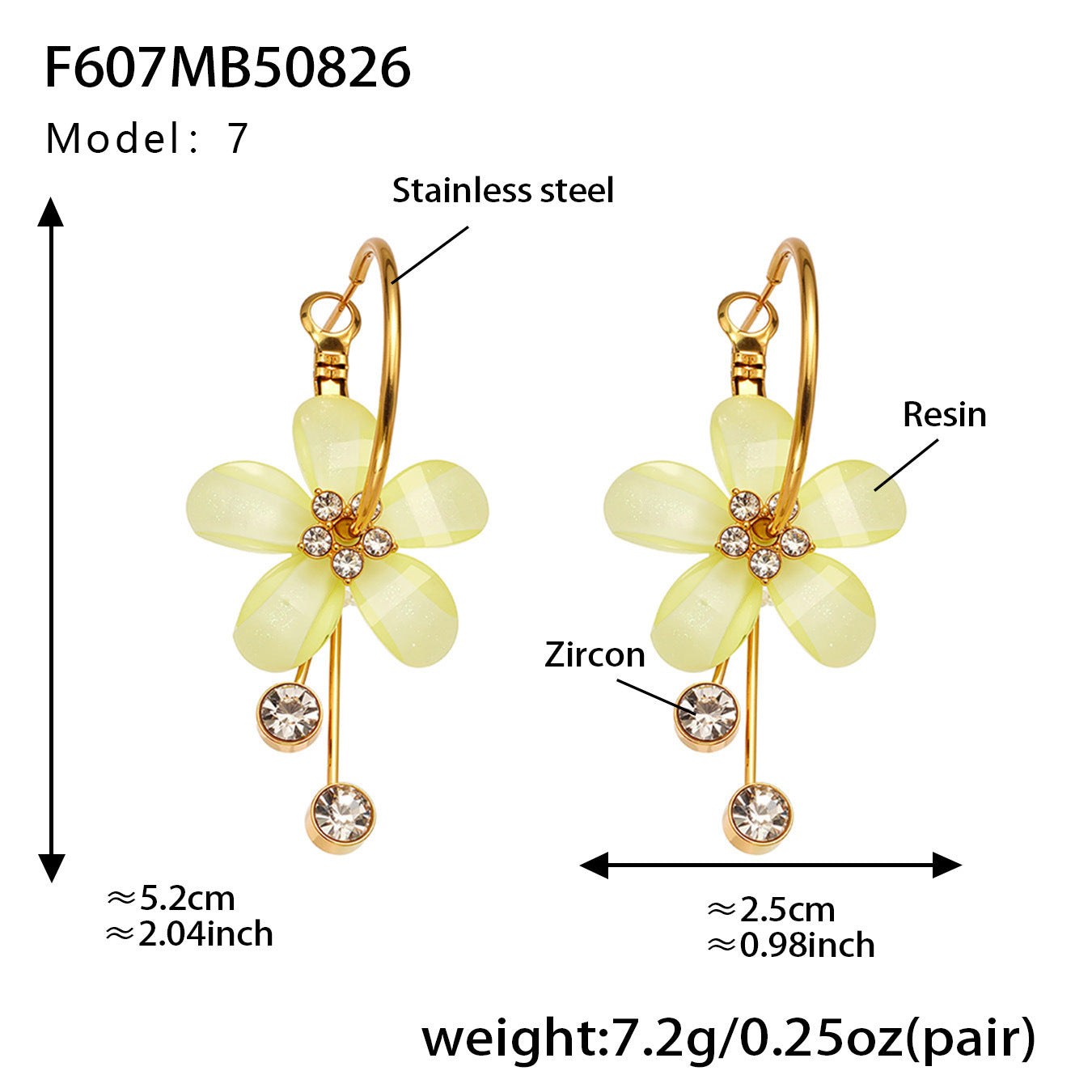 Planderful Camellia Zircon Tassel Earrings Women Stainless