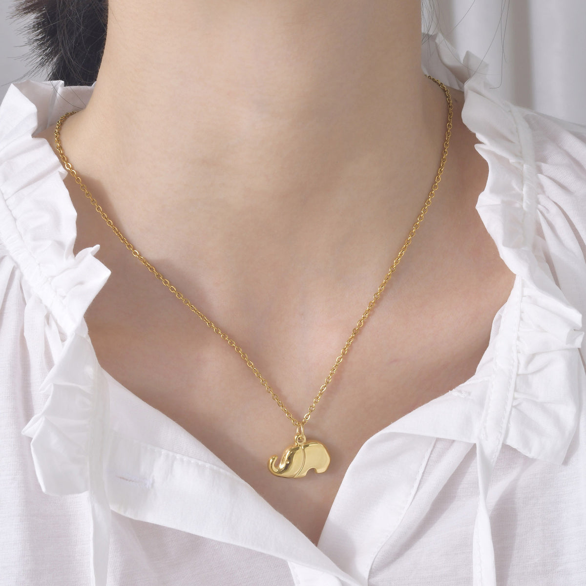 Simple Light Luxury Baby Stainless Steel Necklace Unisex