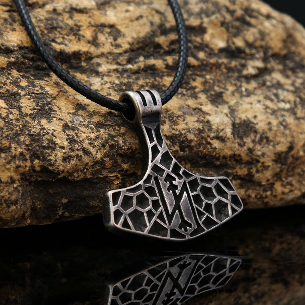 Viking Rune Stainless Steel Pendant Necklace for Men