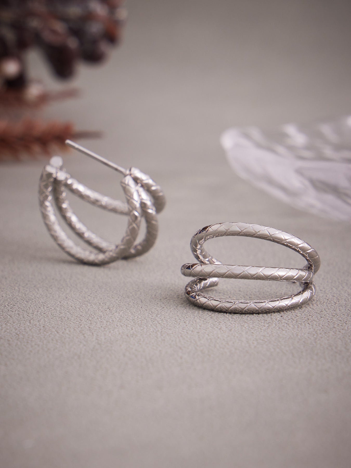 Planderful Everyday C Shaped Gold Plated Earrings