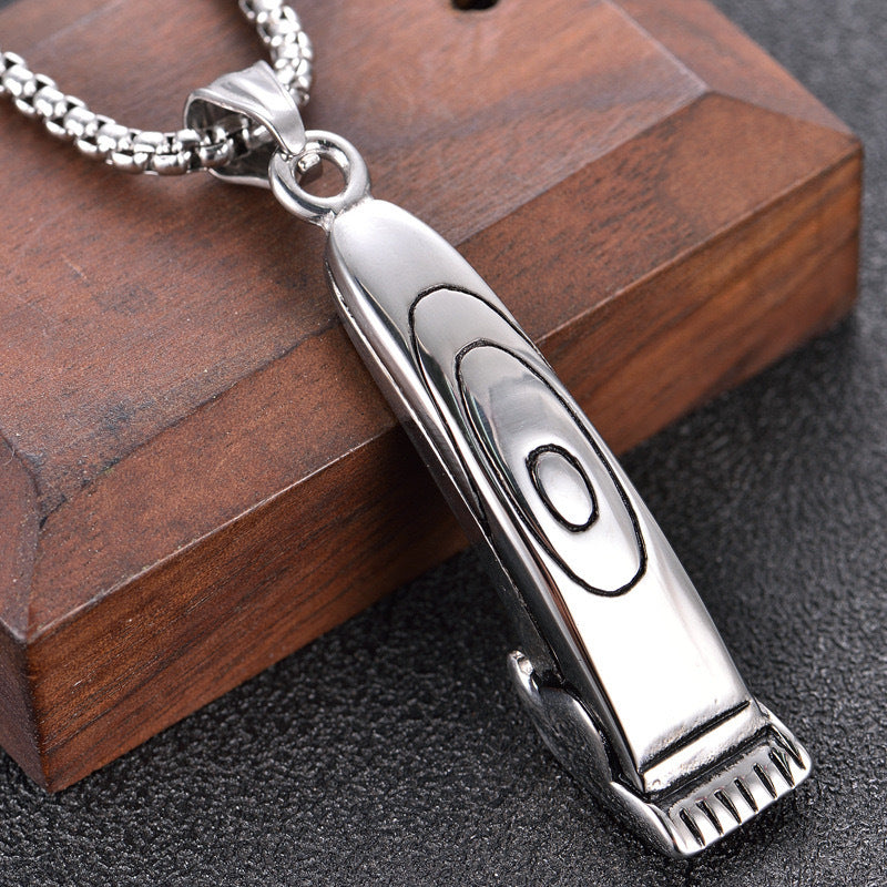 1. Planderful Mens Razor Pendant Necklace in Stainless Steel Premium Gift for Him Elegant Everyday Genie Accessory