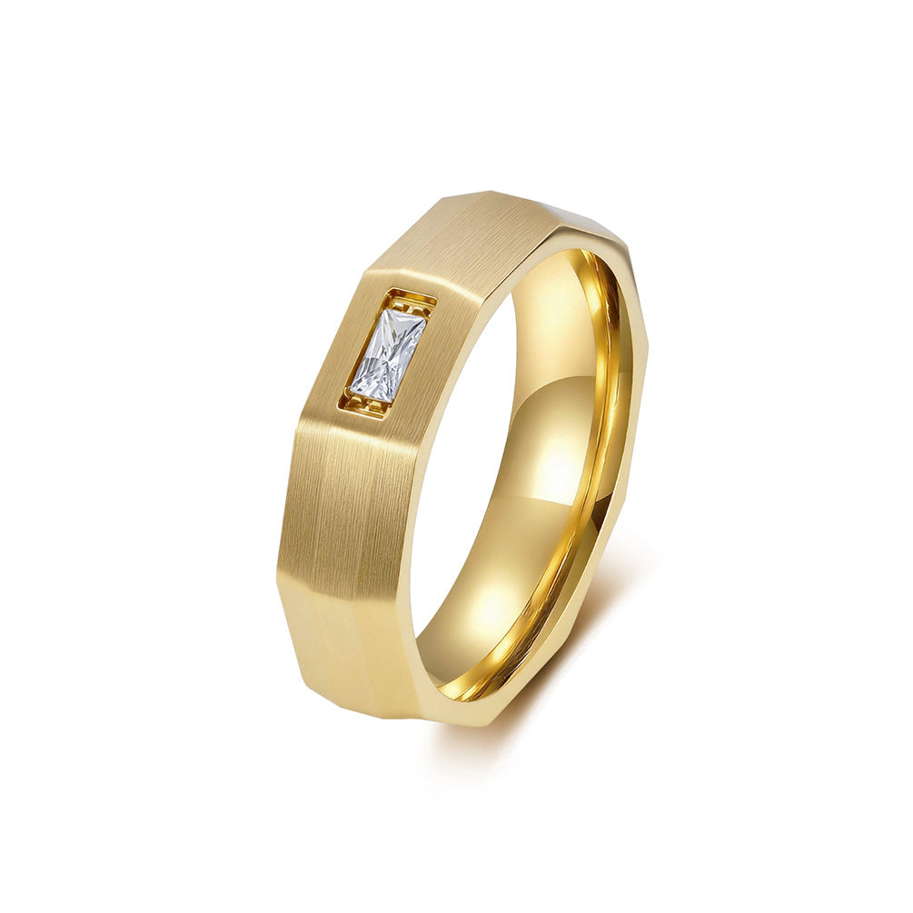 Geometric Stainless Steel Ring