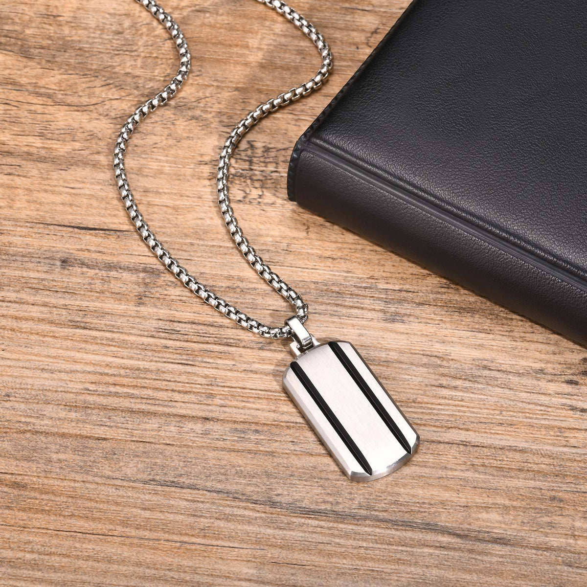 Geometric Stainless Steel Necklace for Men