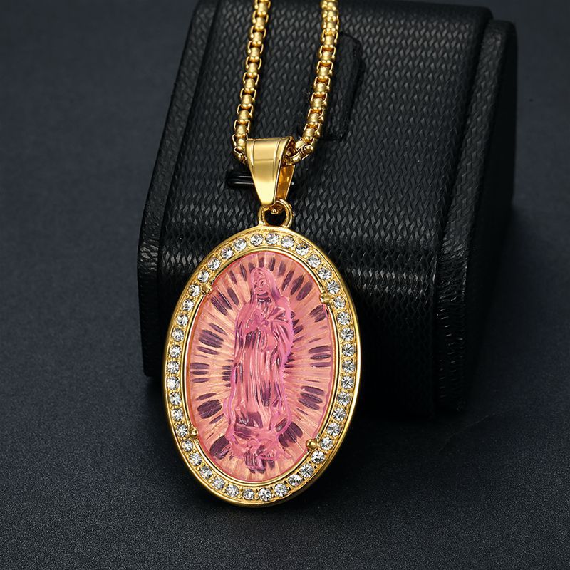 Stainless Steel Necklace – Elegant Virgin Mary Pendant