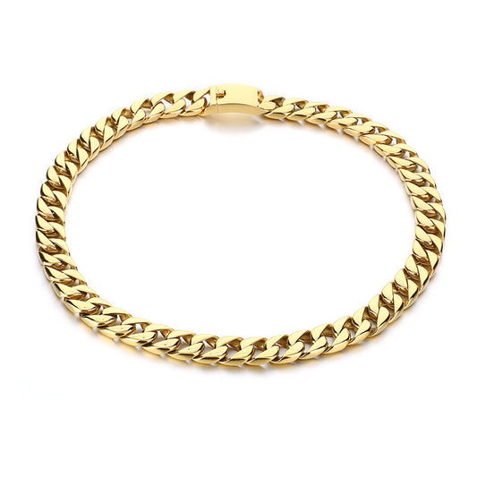 Planderful Cuban Chain Necklace 15mm Stainless Steel Men