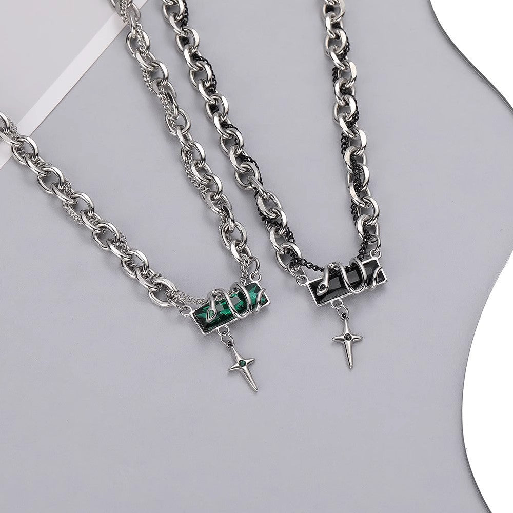Planderful Jewelry Stainless Steel Snake Necklace For Men