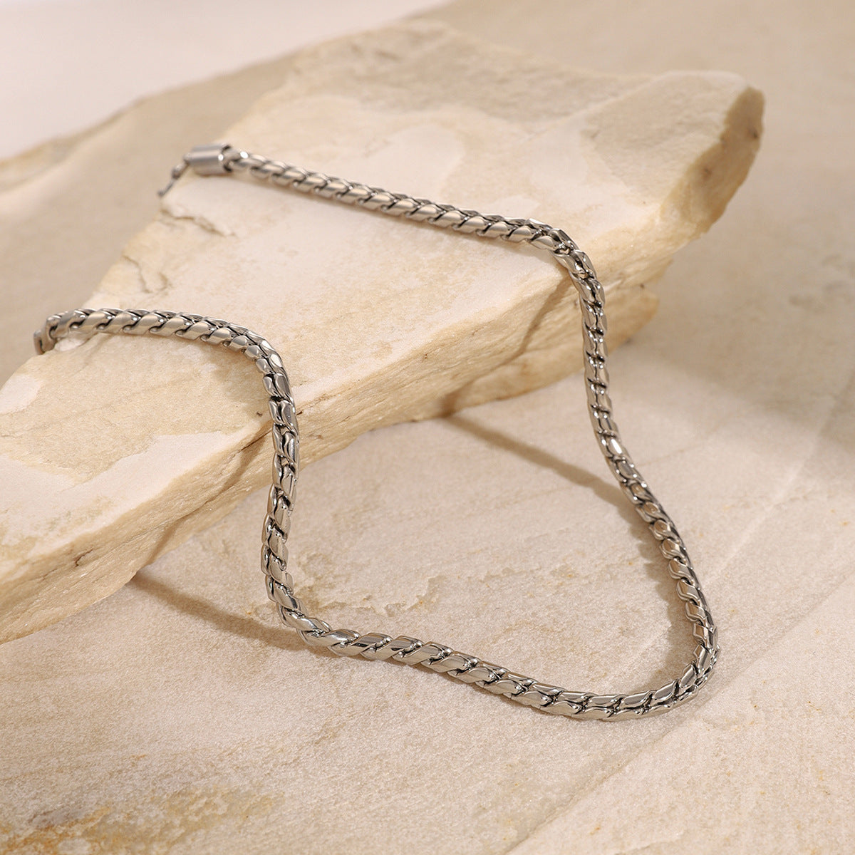 Planderful Jewelry Stainless Steel S Chain Necklace