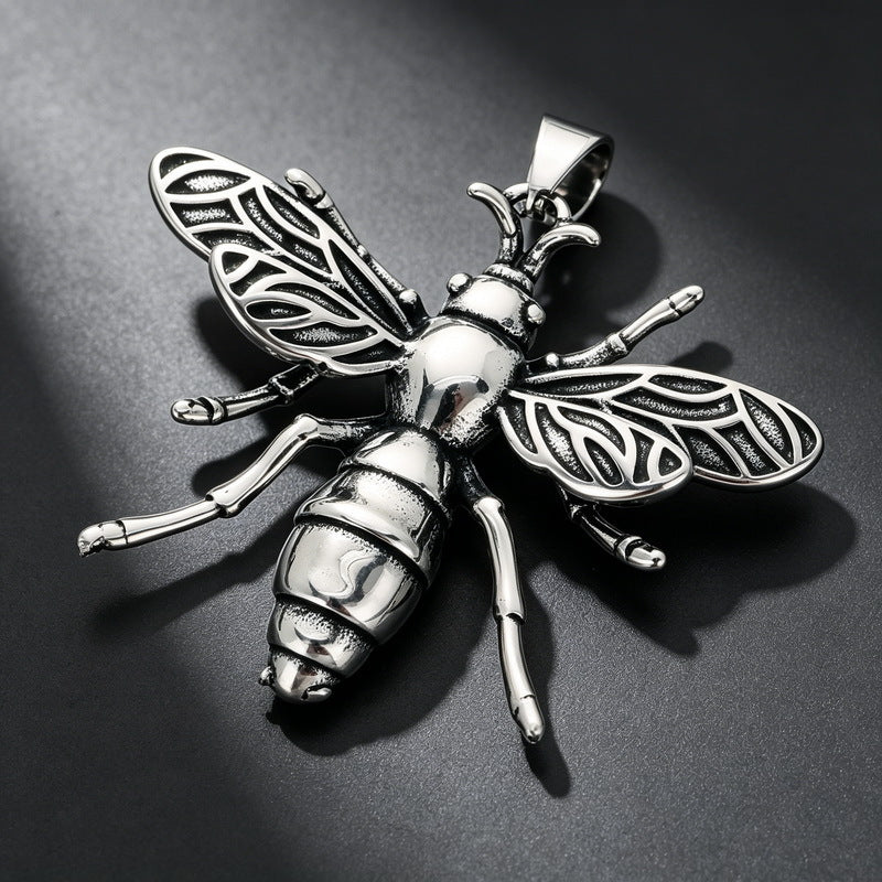 Beast Reptile Fish Titanium Steel Pendant Vintage Dragon Snake Crocodile Men's Stainless Steel Necklace